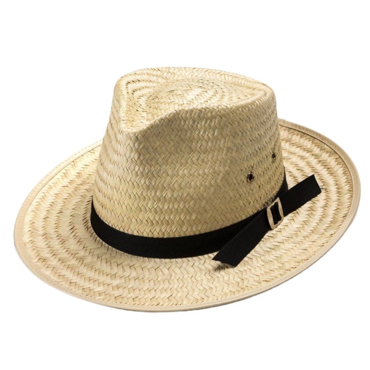 Sunset Straw Hats Sun Hat, Amish-Made Classic Design with Pinched Front, Men's Adult